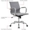 Global Industrial Conference Room Chair with Mid Back & Fixed Arms, Fabric, Gray 695503FGY - alternate 2